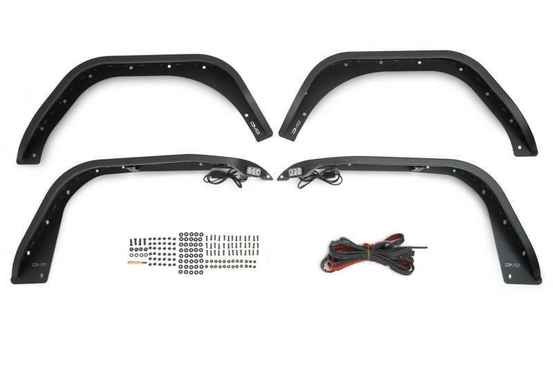 DV8 Offroad - DVEFDJL-07 - DV8 Offroad 18-23 Jeep Wrangler JL Slim Fender Flares - Shipped in Europe - Tuningsupply.com