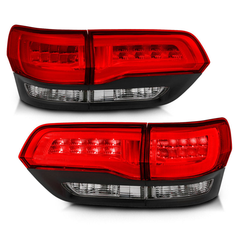 ANZO 311268 - ANZ311268 - ANZO 2014-2016 Jeep Grand Cherokee LED Taillights Red/Clear - Shipped in Europe - Tuningsupply.com