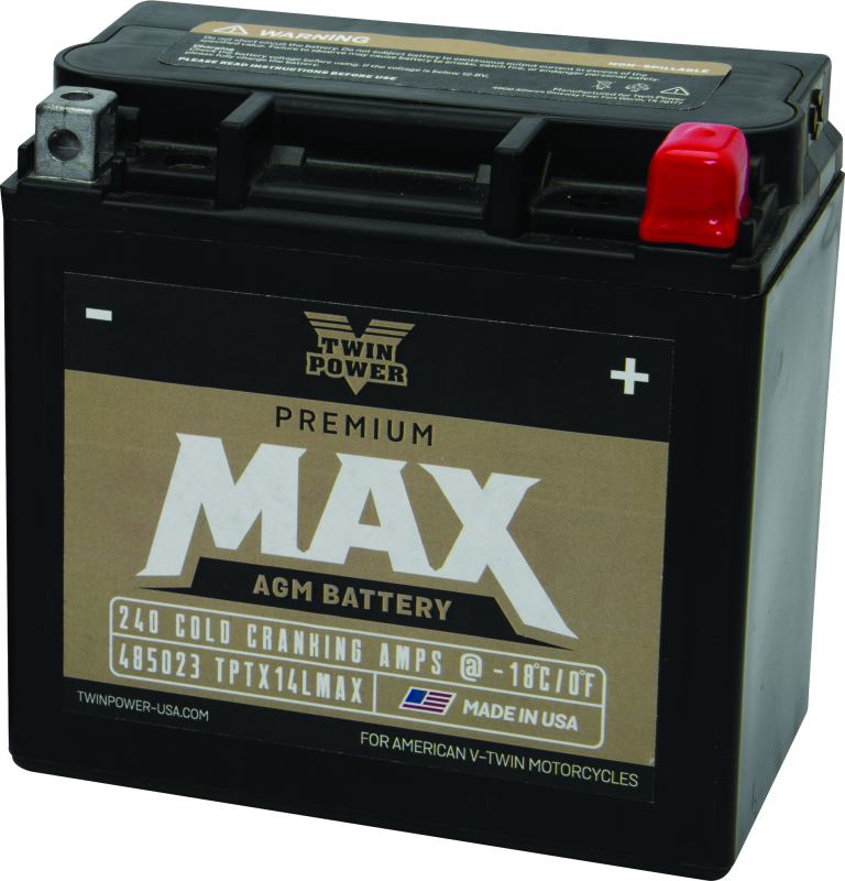 TwinPower 485023 - TWP485023 - Twin Power GYZ-16HL Premium MAX Battery Replaces H-D 65958-04 Made in USA 240 CCA - Shipped in Europe - Tuningsupply.com