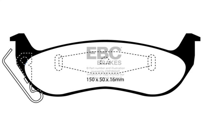 EBC DP31677C - EBCDP31677C - EBC 03+ Ford Crown Victoria 4.6 Redstuff Rear Brake Pads - Shipped in Europe - Tuningsupply.com