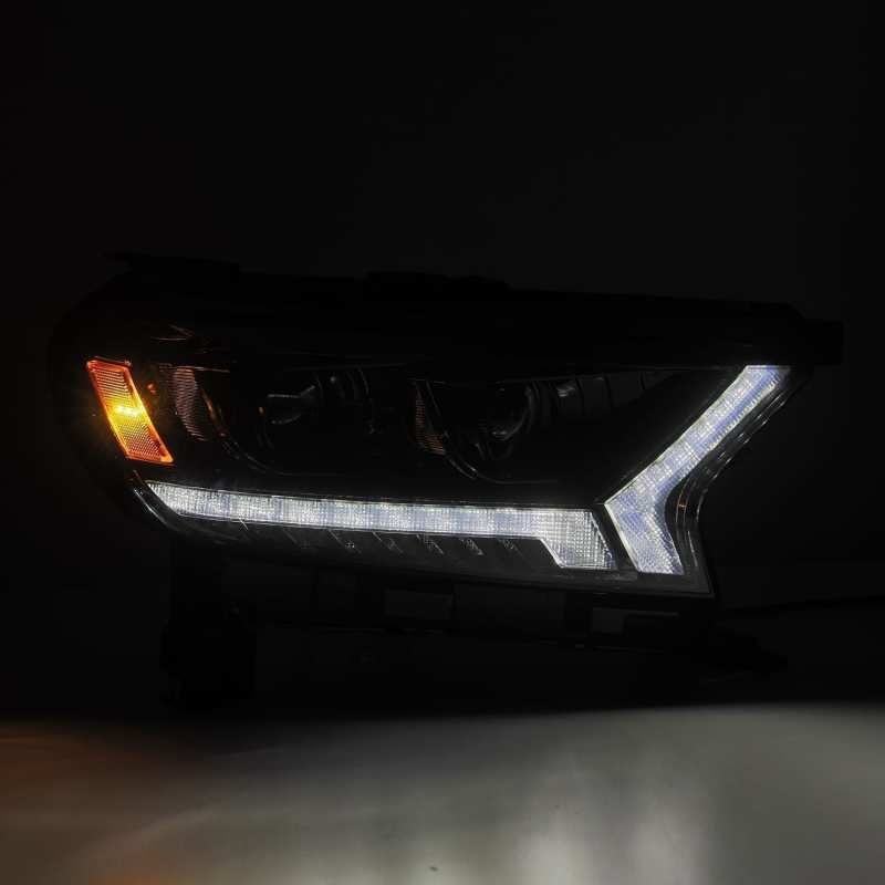 AlphaRex 880121 - ARX880121 - AlphaRex 19-21 Ford Ranger LUXX LED Proj Headlights Plank Style Alpha Black w/Seq Signal/DRL - Shipped in Europe - Tuningsupply.com