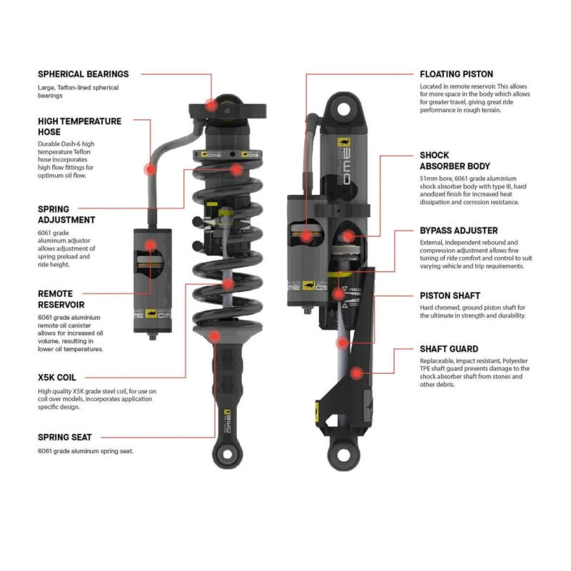 Old Man Emu 2231K - ARB2231K - Old Man Emu 2025+ Toyota 4 Runner BP-51 Kit w/Forged Billet Upper Control Arm FR 3IN/0LB RR 0IN/0LB - Shipped in Europe - Tuningsupply.com