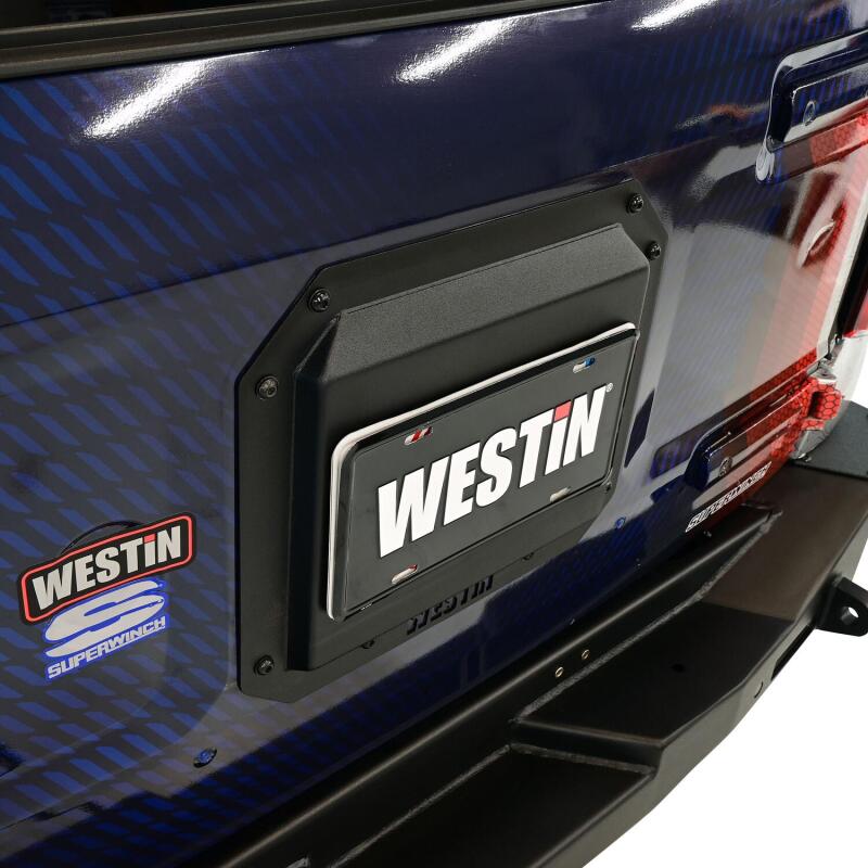 Westin 59-89055 - WES59-89055 - Westin 21-25 Ford Bronco (Excl. Sport) Spare Tire Delete Plate - Tex. Blk - Shipped in Europe - Tuningsupply.com
