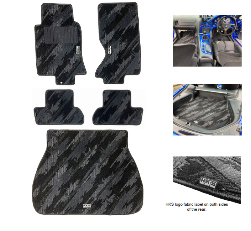 HKS 53001-AZ011 - HKS53001-AZ011 - HKS FLOOR MATS FD3S FULL SET OCT LHD - Shipped in Europe - Tuningsupply.com