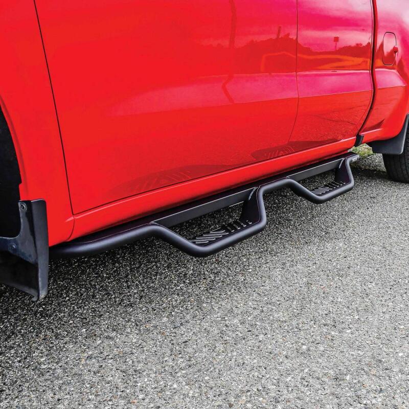 Westin 20-13715 - WES20-13715 - Westin 14-18 Chevy/GMC Silverado/Sierra 1500/2500/3500 Double Cab Outlaw Drop Nerf Bars Tex Black - Shipped in Europe - Tuningsupply.com