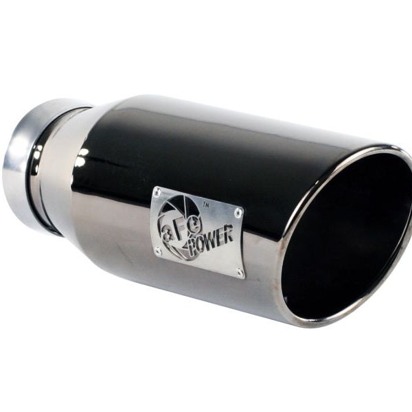 aFe 49-92018-BC - AFE49-92018-BC - aFe MACHForce XP Exhausts Tips SS-304 EXH Tip 4In x 6Out x 15L Bolt-On (blk chrome) - Shipped in Europe - Tuningsupply.com
