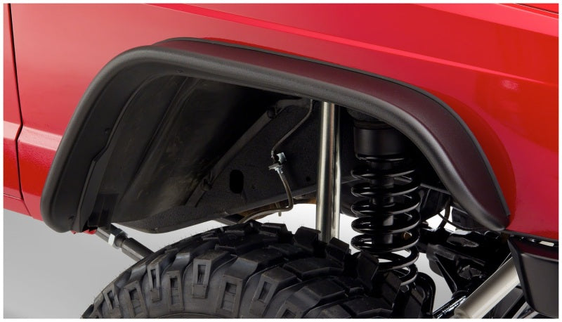 Bushwacker 10922-07 - BUS10922-07 - Bushwacker 84-01 Jeep Cherokee Flat Style Flares 4pc - Black - Shipped in Europe - Tuningsupply.com