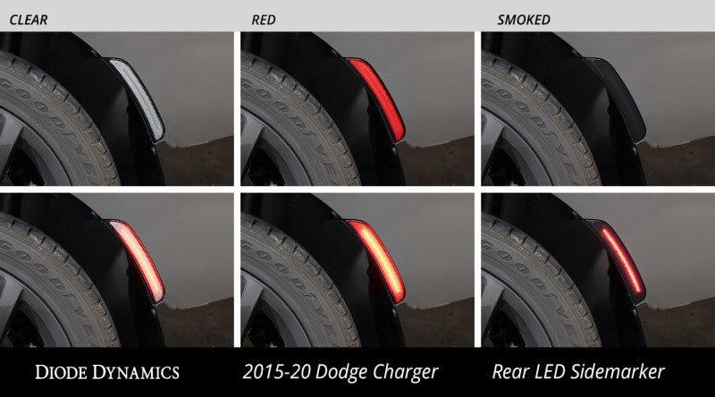 Diode Dynamics DD5112 - DIODD5112 - Diode Dynamics 15-21 Dodge Charger LED Sidemarkers - Smoked (set) - Shipped in Europe - Tuningsupply.com