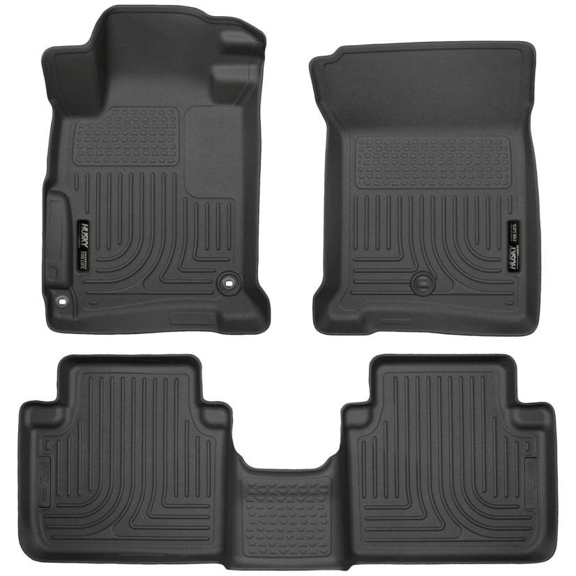 Husky Liners 98481 - HSL98481 - Husky Liners 2013 Honda Accord WeatherBeater Black Front & 2nd Seat Floor Liners (4-Door Sedan Only) - Shipped in Europe - Tuningsupply.com