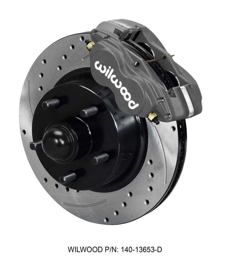 Wilwood 140-13653-D - WIL140-13653-D - Wilwood Forged Dynalite-M Front Kit 11.30in 1 PC Rotor&Hub-Drill 60-68 Ford / Mercury Full Size - Shipped in Europe - Tuningsupply.com