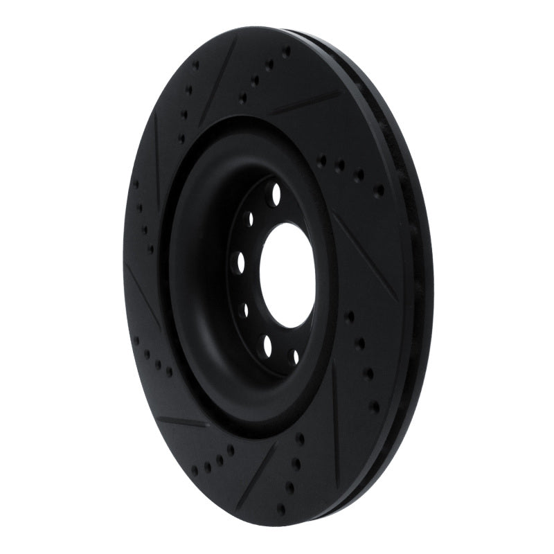 R1 Concepts 633-16013R - RNC633-16013R - R1 2017-2025 Alfa Romeo Stelvio Rear Right Drilled & Slotted Black Brake Rotor - Shipped in Europe - Tuningsupply.com