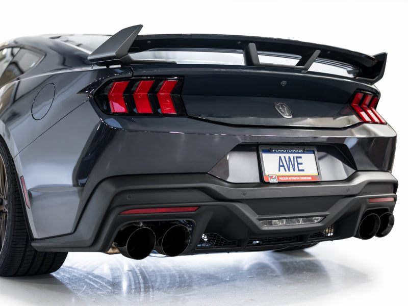 AWE Tuning 3020-43375 - AWE3020-43375 - AWE 2024 Ford Mustang Dark Horse S650 RWD Track Edition Cat-Back Exhaust w/ Quad Diamond Black Tips - Shipped in Europe - Tuningsupply.com