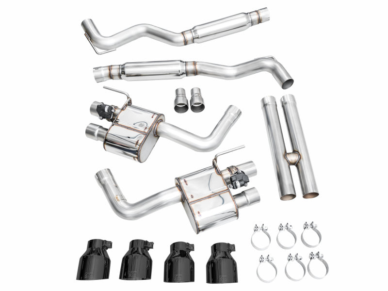 AWE Tuning 3025-43375 - AWE3025-43375 - AWE 2024 Ford Mustang Dark Horse S650 RWD SwitchPath Catback Exhaust w/ Quad Diamond Black Tips - Shipped in Europe - Tuningsupply.com