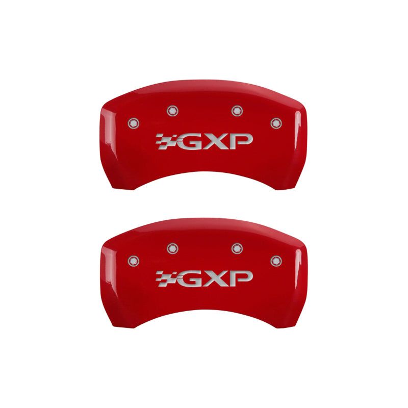 MGP 18030SPXPRD - MGP18030SPXPRD - MGP 4 Caliper Covers Engraved Front Pontiac Engraved Rear GXP Red finish silver ch - Shipped in Europe - Tuningsupply.com