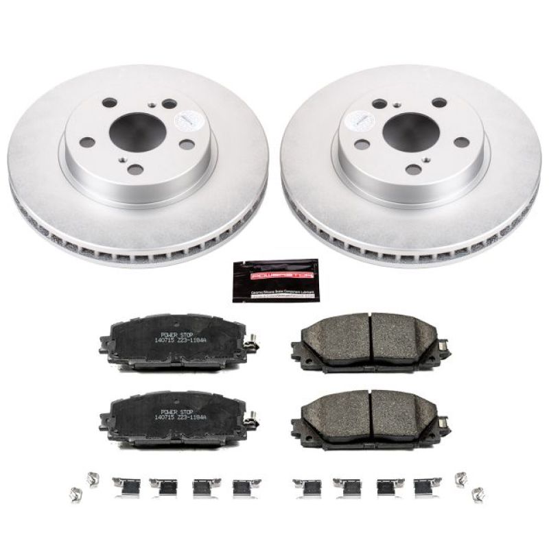 PowerStop CRK5870 - PSBCRK5870 - Power Stop 11-17 Lexus CT200h Front Z17 Evolution Geomet Coated Brake Kit - Shipped in Europe - Tuningsupply.com
