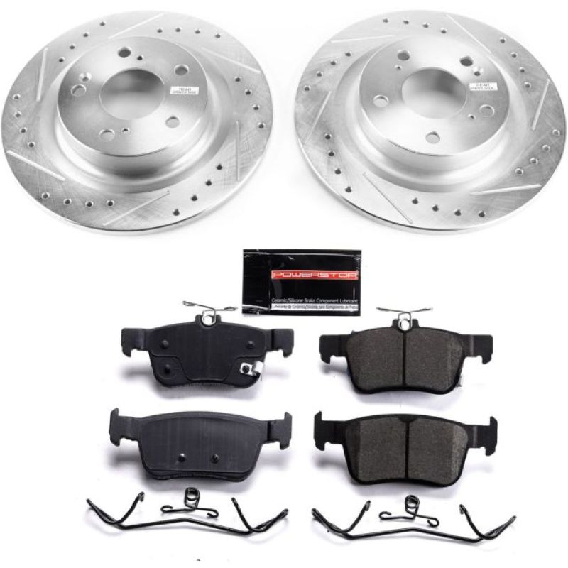 PowerStop K7871 - PSBK7871 - Power Stop 17-19 Honda Civic Rear Z23 Evolution Sport Brake Kit - Shipped in Europe - Tuningsupply.com