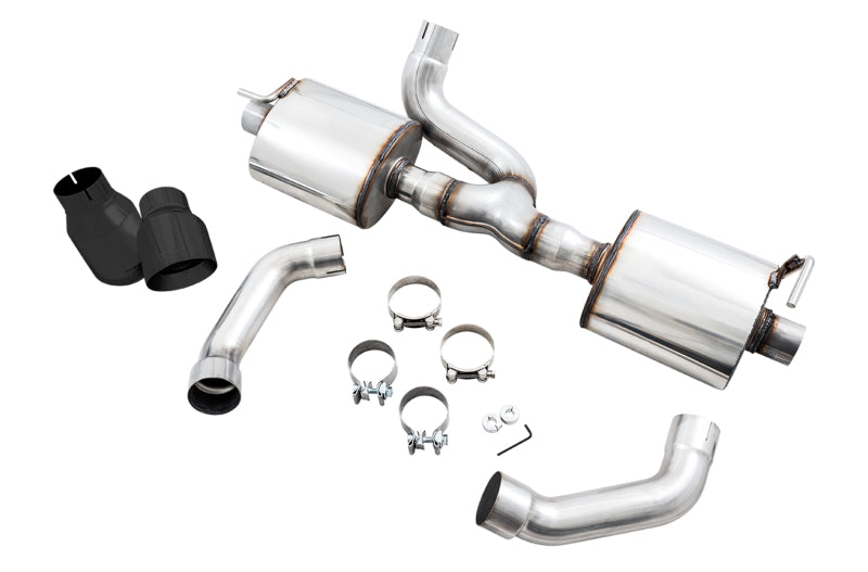 AWE Tuning 3015-33001 - AWE3015-33001 - AWE Tuning 2018+ Jeep Wrangler JL/JLU Tread Edition Axle-Back Dual Exhaust - Diamond Black Tips - Shipped in Europe - Tuningsupply.com