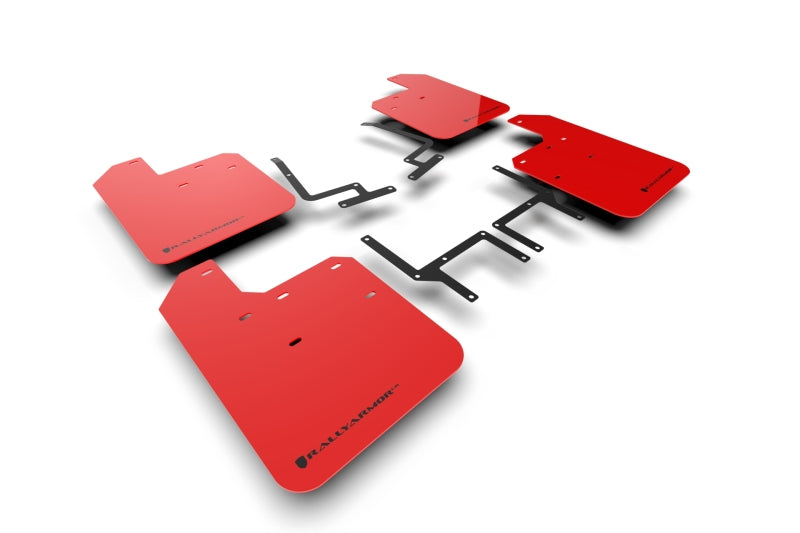 Rally Armor MF54-UR-RD/BLK - RALMF54-UR-RD/BLK - Rally Armor 18-25 Jeep JL Wrangler Red UR Mud Flap w/Black Logo - Shipped in Europe - Tuningsupply.com