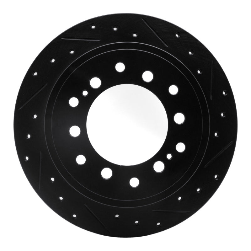 R1 Concepts 633-76143R - RNC633-76143R - R1 10-24 Lexus GX460 Rear Right Drilled & Slotted Black Brake Rotor - Shipped in Europe - Tuningsupply.com