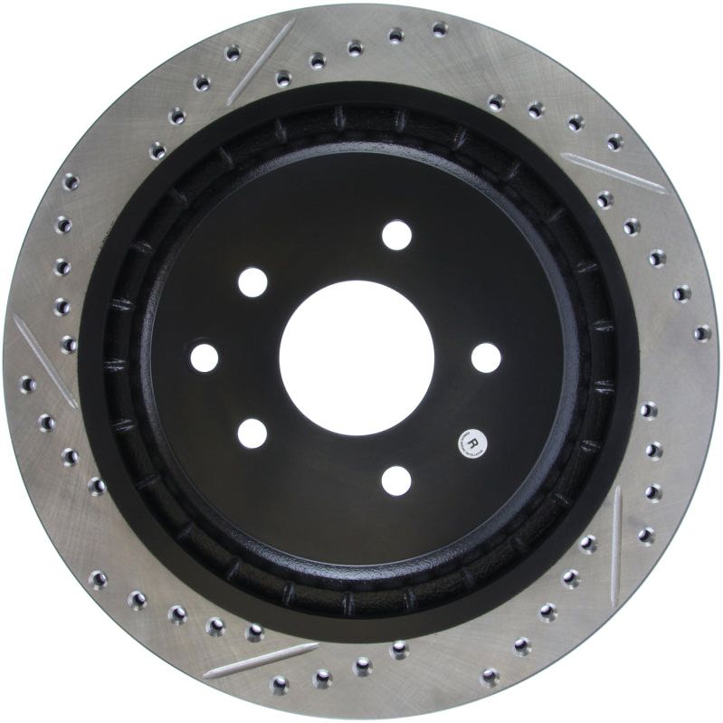 Stoptech 127.42101R - STO127.42101R - StopTech Infiniti G37 / Nissan 370Z SportStop Slotted & Drilled Rear Right Rotor - Shipped in Europe - Tuningsupply.com