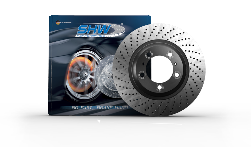 SHW Performance PRR39824 - SHWPRR39824 - SHW 2016 Porsche Boxster Spyder w/o Ceramics Right Rear Cross-Drilled MB Brake Rotor (98135240400) - Shipped in Europe - Tuningsupply.com