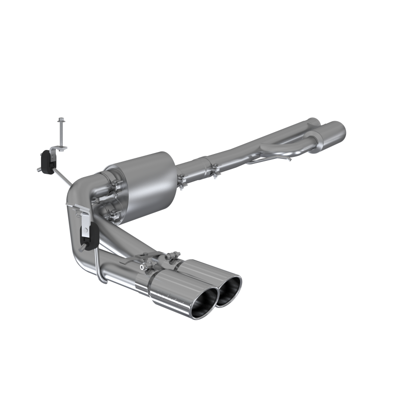 MBRP PS5092AL - MBRPS5092AL - MBRP 2019+ Chevrolet Silverado 1500 4.5L/5.3L Pre-Axle Dual Side Exit w/ 4in OD Tip - AL - Shipped in Europe - Tuningsupply.com