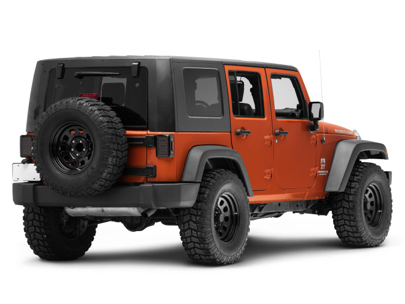 Raxiom J106751 - RAXJ106751 - Raxiom 07-18 Jeep Wrangler JK LED Tail Lights- Black Housing (Smoked Lens) - Shipped in Europe - Tuningsupply.com