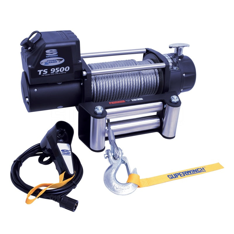 Superwinch - SUW1595200 - Superwinch 9500 LBS 12V DC 11/32in x 95ft Steel Rope Tiger Shark 9500 Winch - Shipped in Europe - Tuningsupply.com