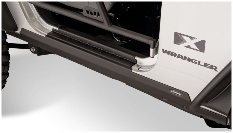 Bushwacker 14011 - BUS14011 - Bushwacker 07-18 Jeep Wrangler Trail Armor Rocker Panel and Sill Plate Cover - Black - Shipped in Europe - Tuningsupply.com