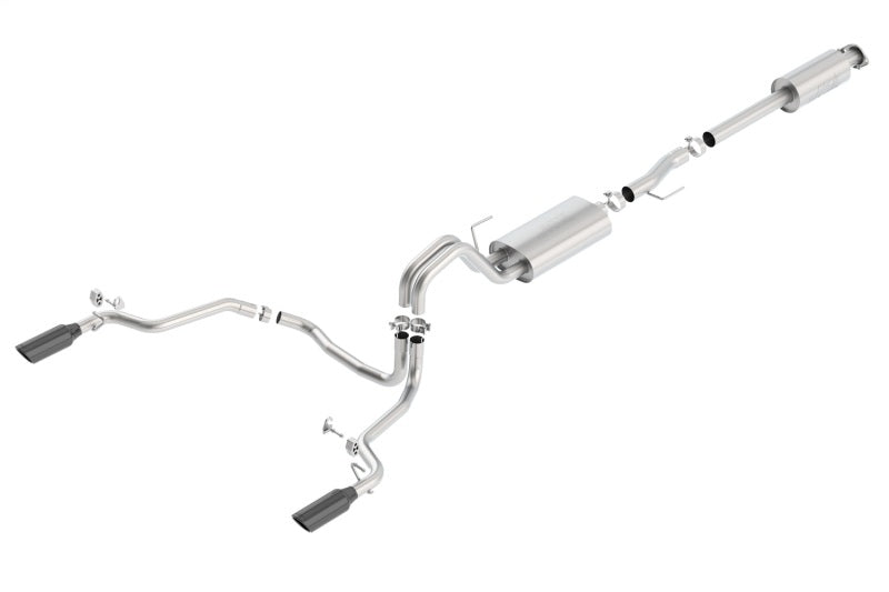 Borla 140615BC - BOR140615BC - Borla 15-17 Ford F-150 2.7L/ 3.5L EcoBoost/ 5.0L V8 Rear Exit S-Type Catback Exhaust Black Chrome - Shipped in Europe - Tuningsupply.com