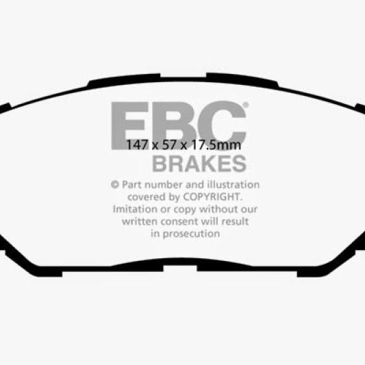 EBC DP31792C - EBCDP31792C - EBC 09-10 Pontiac Vibe 2.4 2WD Redstuff Front Brake Pads - Shipped in Europe - Tuningsupply.com