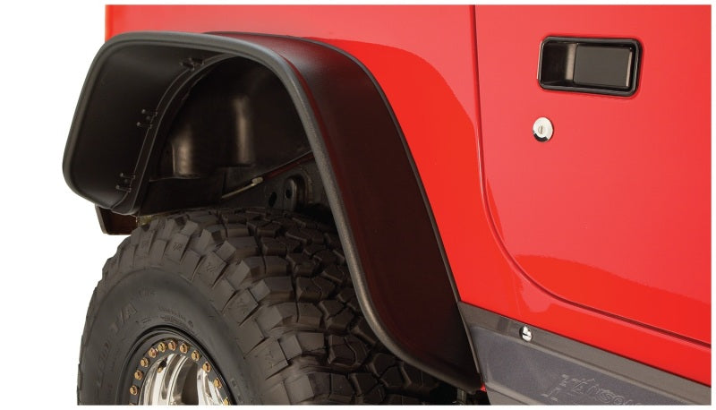 Bushwacker 10056-07 - BUS10056-07 - Bushwacker 97-06 Jeep TJ Flat Style Flares 2pc - Black - Shipped in Europe - Tuningsupply.com