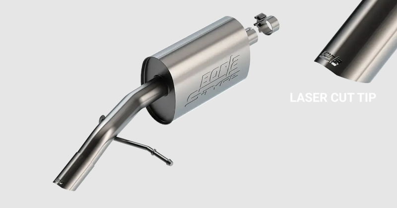 Borla 11991 - BOR11991 - Borla 2025 Kia K4 2.0L 4dr S-Type 2.25in Turndown Tip Axleback Exhaust - Shipped in Europe - Tuningsupply.com