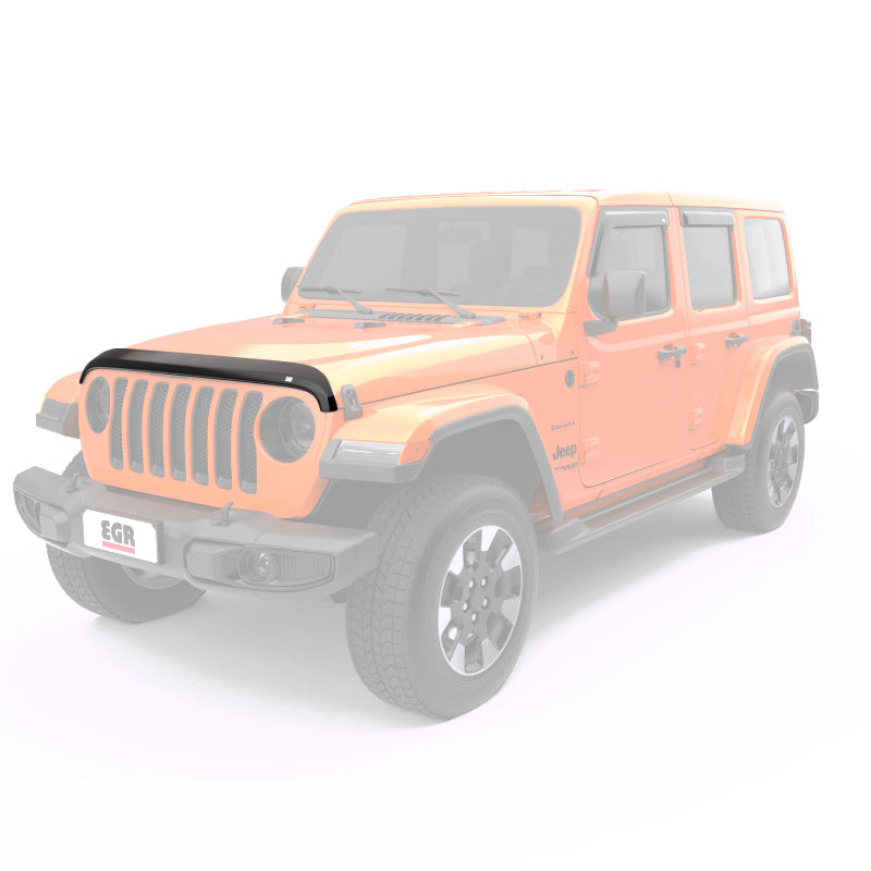 EGR 305251 - EGR305251 - EGR Jeep 2018+ Wrangler / 2020+ Gladiator Superguard Hood Shield - Dark Smoke (305251) - Shipped in Europe - Tuningsupply.com
