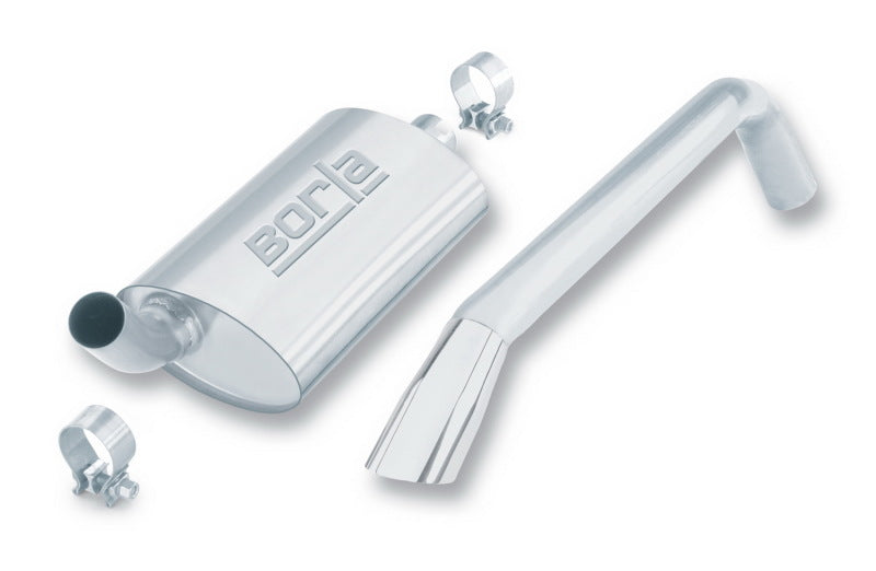 Borla 14572 - BOR14572 - Borla 81-86 Jeep CJ-7 4.2L AT/MT 4WD Cat-Back 2in Single Round Angle Cut Intrcld Rr 2.5in Rndx6.5in - Shipped in Europe - Tuningsupply.com