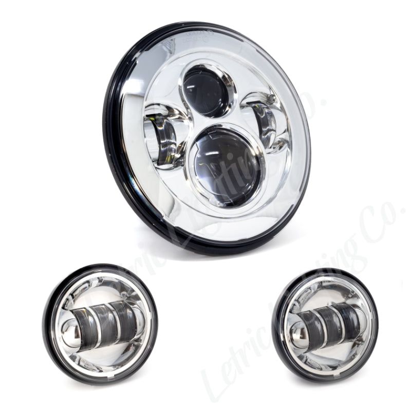 Letric Lighting LLC-LHK-7C - LETLLC-LHK-7C - Letric Lighting 7in Led Hdlght W/Pass Lmps Chr - Shipped in Europe - Tuningsupply.com