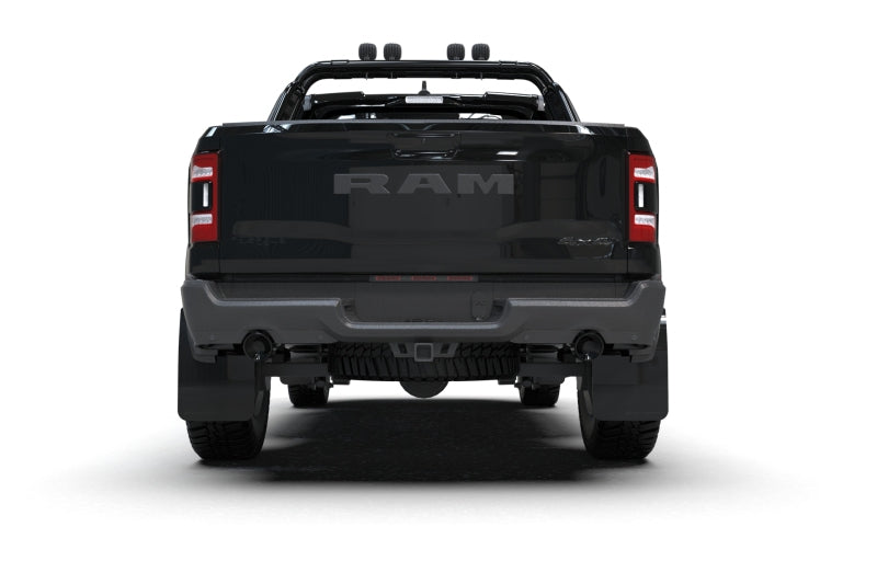 Rally Armor MF128-UR-BLK-MBK - RALMF128-UR-BLK-MBK - Rally Armor 21-25 Dodge Ram 1500 TRX Black UR Mud Flap - Metallic Black Logo - Shipped in Europe - Tuningsupply.com
