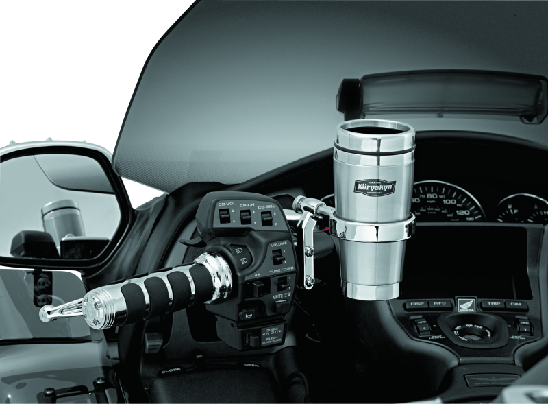 Kuryakyn 1463 - KUR1463 - Kuryakyn Drink Holder With Stainless Steel Mug For Perch Mount Chrome - Shipped in Europe - Tuningsupply.com