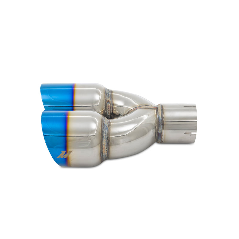 Mishimoto MMEXH-TIP-FSTBT - MISMMEXH-TIP-FSTBT - Mishimoto Dual Offset Tips 2.5in Inlet 3in Outlet Slash Cut - Burnt - Shipped in Europe - Tuningsupply.com