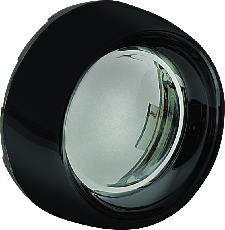 Kuryakyn 5480 - KUR5480 - Kuryakyn Deep Dish Bezel For Bullet Turn Signals Smoke Lens Gloss Black - Shipped in Europe - Tuningsupply.com