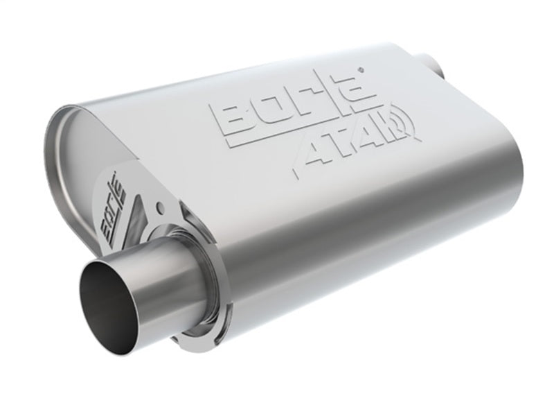Borla 400823 - BOR400823 - Borla CrateMuffler SBC 283 / 327 / 350 2.5 inch Offset/Center 14in x 4.35in x 9in Oval Muffler - Shipped in Europe - Tuningsupply.com