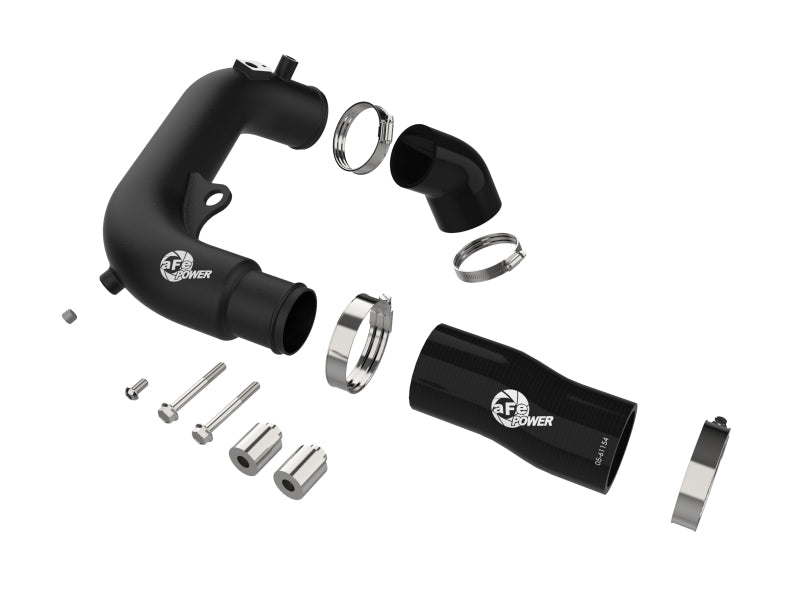 aFe 46-20778-B - AFE46-20778-B - aFe 2024+ Jeep Wrangler JL L4-2.0L (t) BladeRunner 2-1/2in Aluminum Hot Charge Pipe - Black - Shipped in Europe - Tuningsupply.com