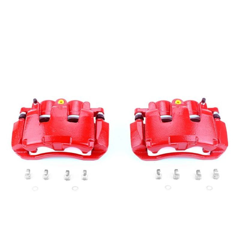 PowerStop S5054 - PSBS5054 - Power Stop 07-09 Chrysler Aspen Front Red Calipers w/Brackets - Pair - Shipped in Europe - Tuningsupply.com