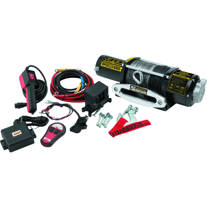 QuadBoss 608851 - QBS608851 - QuadBoss Winch 5000Lb W/ Synthetic Rope - Shipped in Europe - Tuningsupply.com