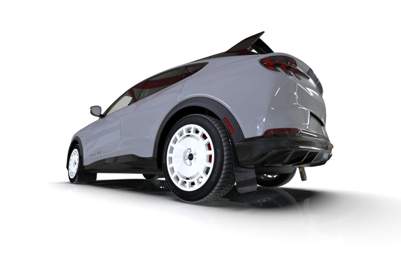 Rally Armor MF96-URXT-BLK-MBK - RALMF96-URXT-BLK-MBK - Rally Armor 2021-25 Ford Mach-E Rally Edition Black UR Mud Flap Metallic Black Logo - Shipped in Europe - Tuningsupply.com