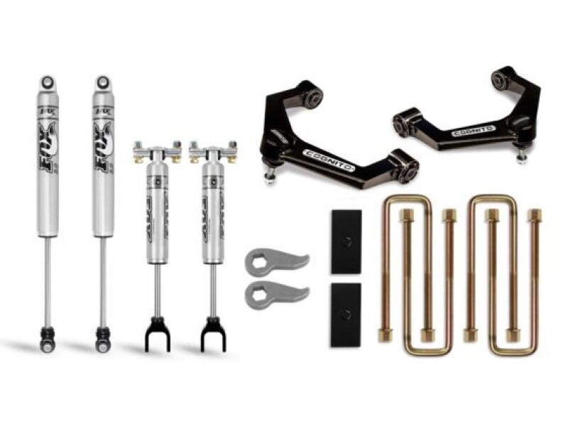 Cognito - COG110-P0883 - Cognito 20-24 Chevy Silv/Sierra 2500/3500HD 2/4WD 3in Perf Ball Joint Lvl Lift Kit w/ Fox PS 2.0 IFP - Shipped in Europe - Tuningsupply.com