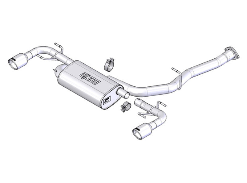 Borla 1014015 - BOR1014015 - Borla 03-09 Mazda RX-8 1.3L Single Round Rolled Angle-Cut Cat-Back Exhaust - Shipped in Europe - Tuningsupply.com