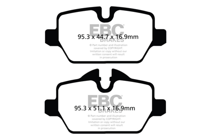 EBC DP42102R - EBCDP42102R - EBC 10+ Mini Countryman 1.6 Cooper Yellowstuff Rear Brake Pads - Shipped in Europe - Tuningsupply.com