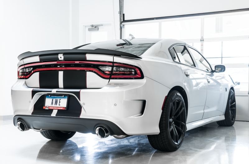AWE Tuning 3015-32112 - AWE3015-32112 - AWE Tuning 2015+ Dodge Charger 6.4L/6.2L Supercharged Track Edition Exhaust - Chrome Silver Tips - Shipped in Europe - Tuningsupply.com