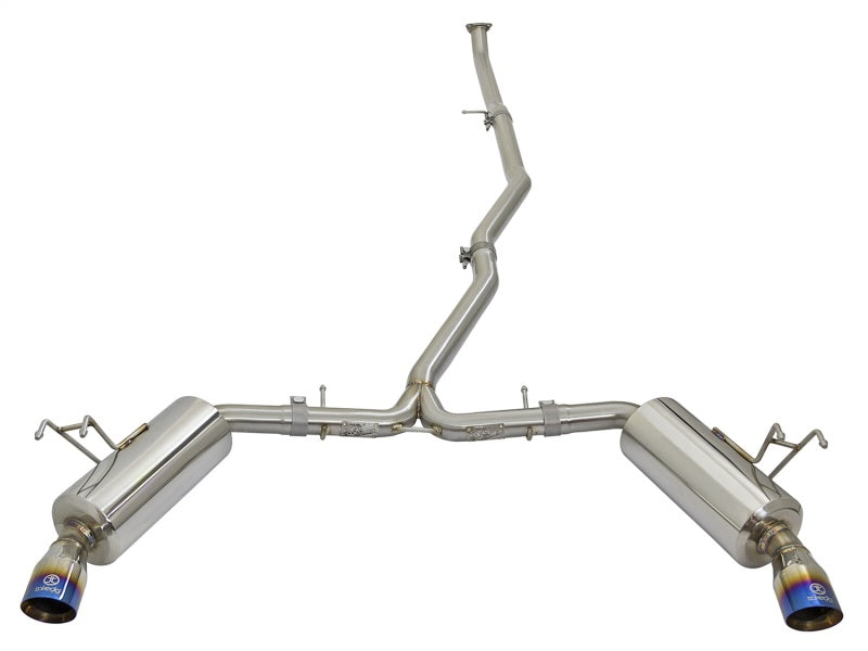 aFe 49-36615-L - AFE49-36615-L - aFe POWER Takeda 16-17 Honda Civic I4-1.5L (t) 2.5-2.25in 304 SS CB Dual-Exit Exhaust Blue Tips - Shipped in Europe - Tuningsupply.com